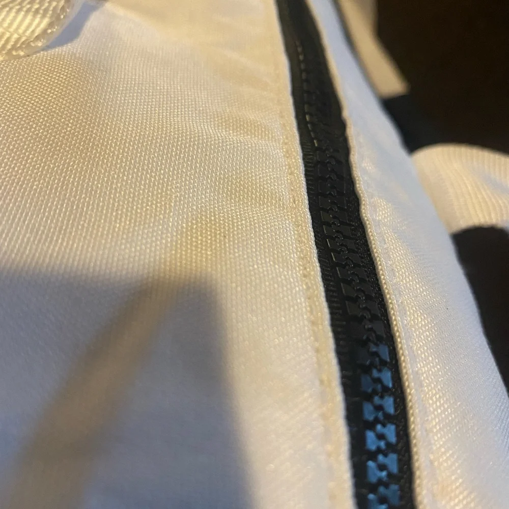 Lacoste perfumes- White Nylon Duffel Bag with Black Accents